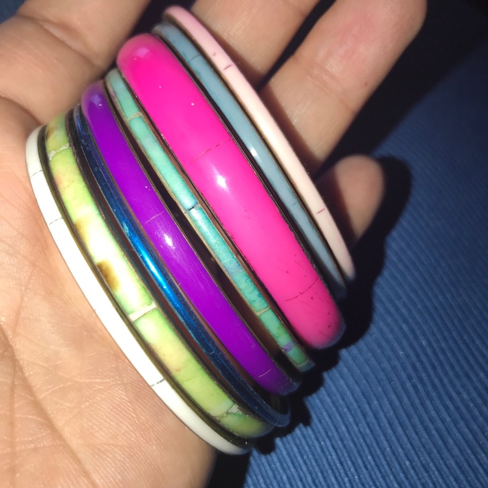 Multi Color Bangle Bracelets - image 2